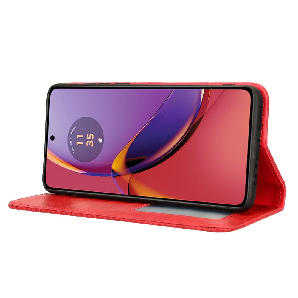 BOCTECH Cover per Motorola Moto Edge 50 Neo/Edge 60 Neo, Custodia a Libro Portafoglio in Pelle PU e Silione Morbido con Porta Carte, Magnetica e Supporto Flip Case Antiurto, Nero