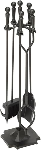 Miniatura 9 de Uniflame Fireset de 5 piezas con asas de bola, color negro