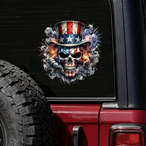Image of 2-Piece USA 250th Anniversary Patriotic Car Decal | Vinyl bumper and window decal for trucks; 1776-2026 commemorative design