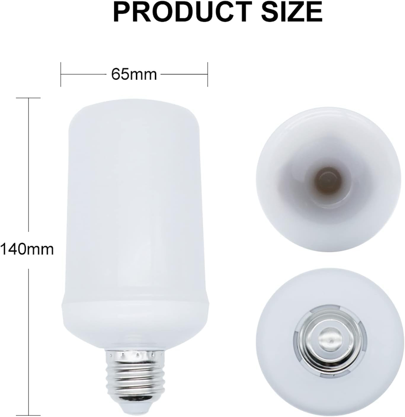 LED E27 Lampes à Flamme 15W 85-265V 4 Modes Ampoule LED Effet de Flamme Ampoule Scintillante Emion Feu Lumière (5 pièces), E14