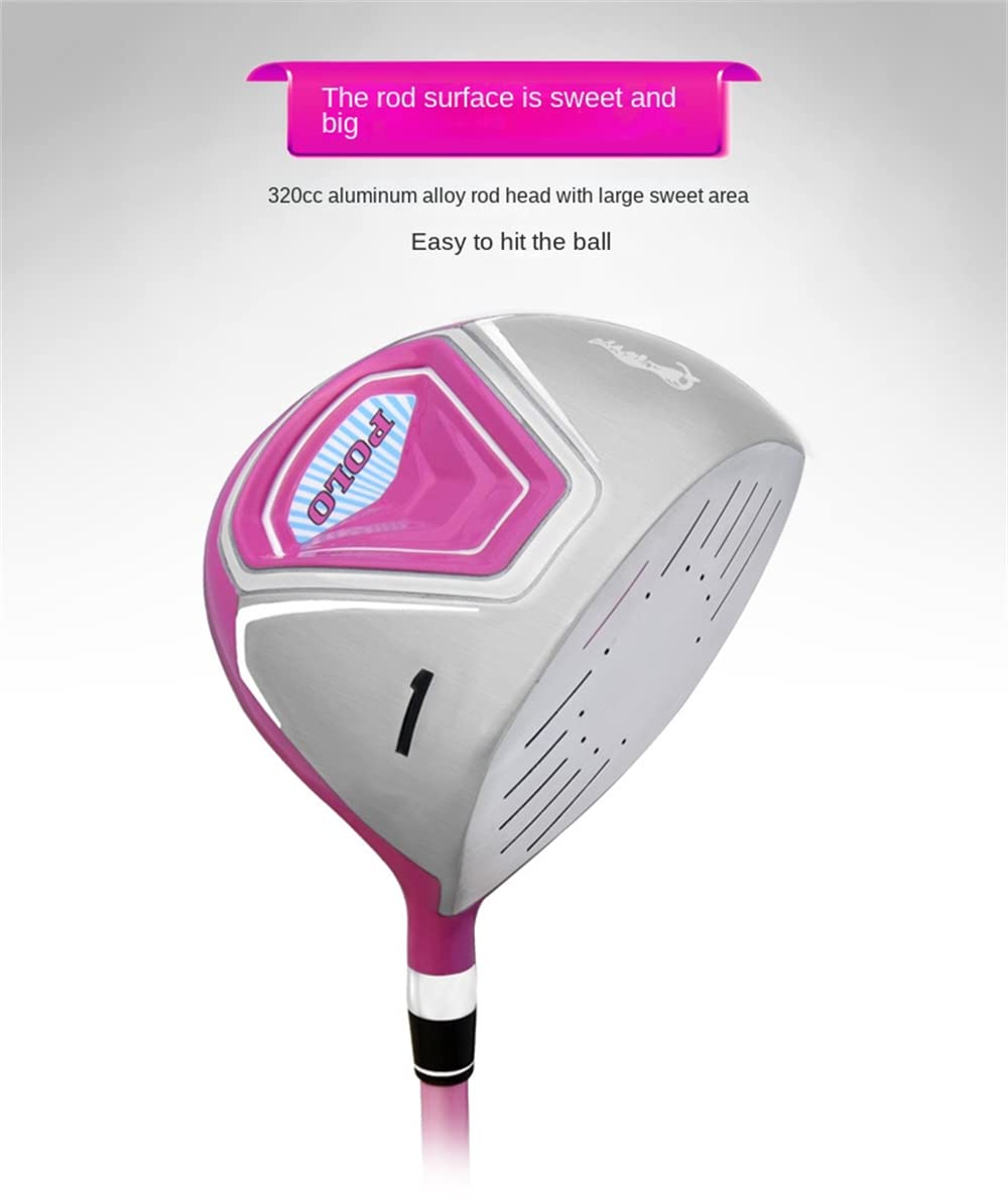 Perfecciona tu juego de golf con nuestro putter de mazo para niños, palo de golf de madera número 1 para principiantes, niños y niñas (rosa para 3-5 años)