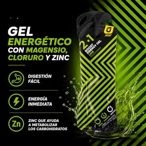 Miniatura 3 de PACK 6 Gel Energético con Magnesio + Glucosa + Electrolitos y Zinc para Deportistas Ciclismo Running y Calambres Musculares - Sabor Limón Sin Gluten - Sobres Apto Veganos | RECUPERATION