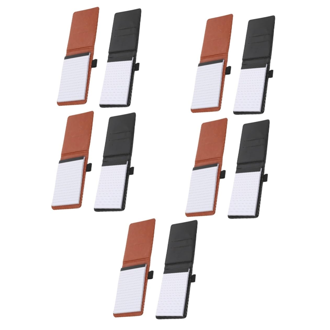 Gadpiparty 5 Ensembles Carnet De Notes En Cuir Workbook Journaling Pocektbook Note Book Notepad Mini-blocs-notes Le Petit Pointé Carnet Journalier En Cuir ​​étudiant Papier 2 Pièces * 5