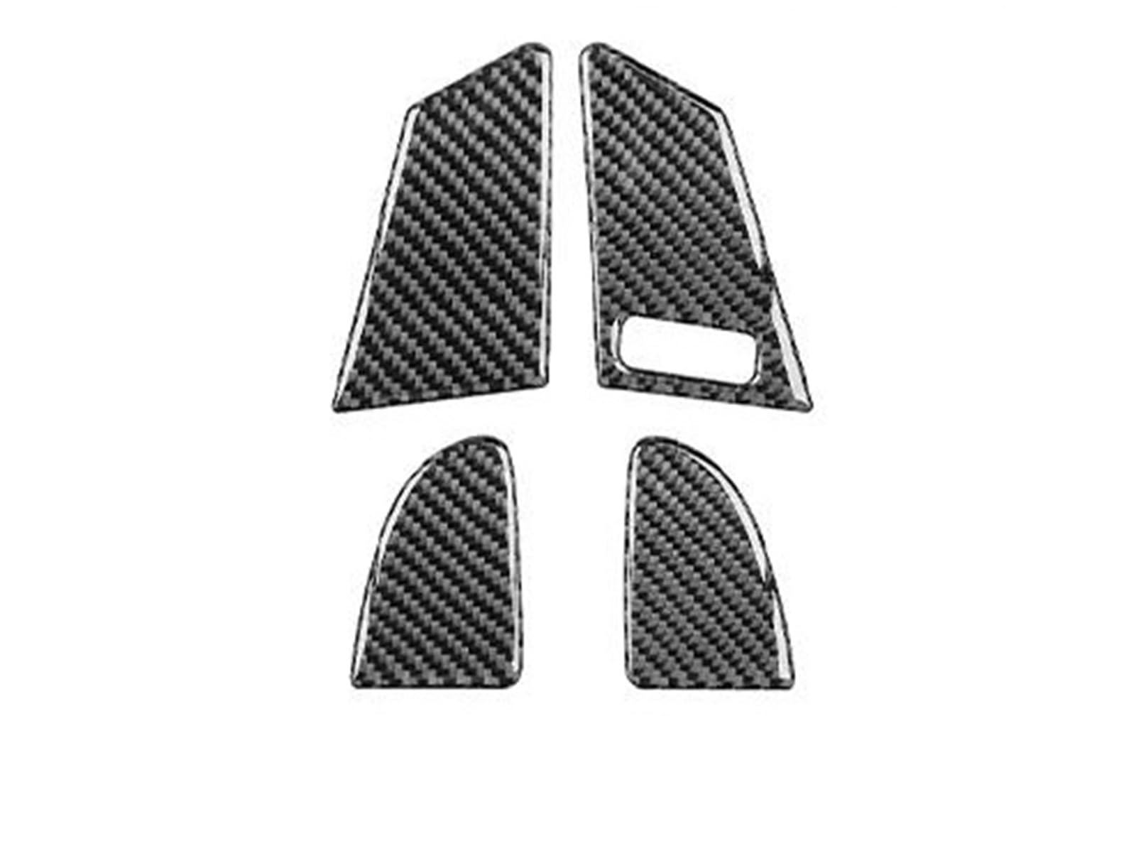 for Volvo S60 V60 2010-2018 for XC60 2010-2017 Car Window Switch Lifter Button Frame Panel Cover Sticker Carbon Fiber Interior(RHD Type A)