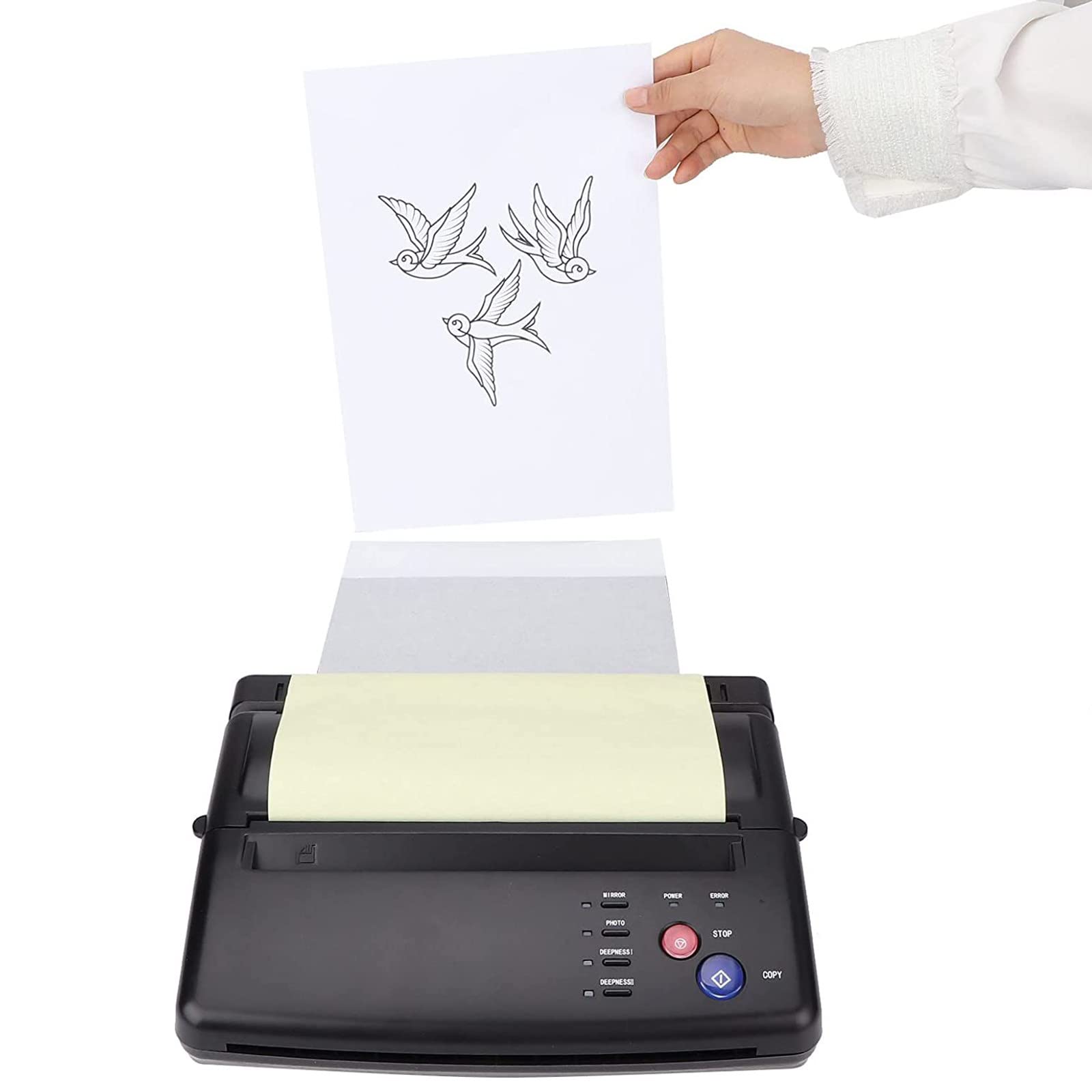 Mini Kopiarka do Transferu Tatuaży, Przenośna Termiczna Drukarka do Wzorów Tatuaży, Zestaw Kopiarek do Transferu Szablonów Tatuaży, Wyłącznie do Użytku Profesjonalnego