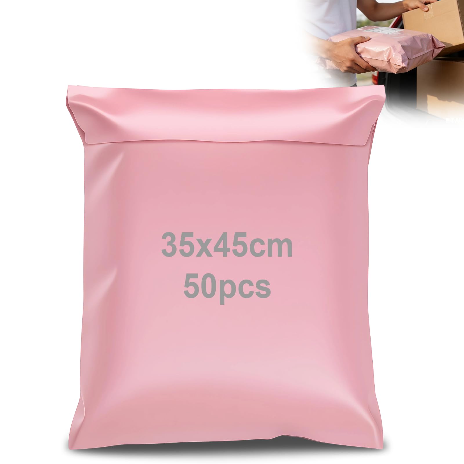 50 Unidades Bolsas de Envío Rosas Para Ropa 35 × 45 cm Autoadhesivas Opacas y Resistentes Al Agua Bolsas Envío Vinted y Sobres Envíos Vinted Para Textiles