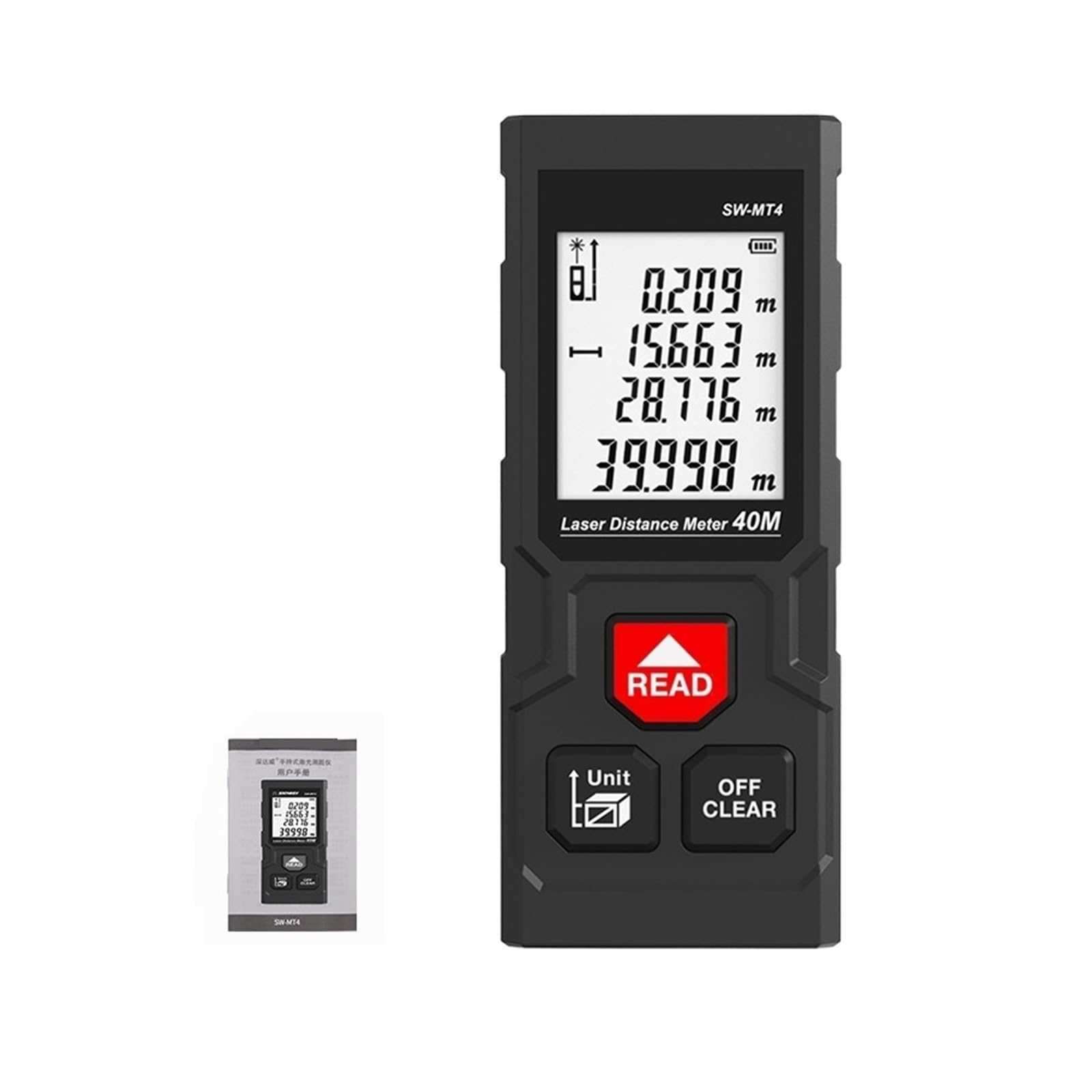 Telémetro láser 120m 100m 70m 50m Medidor de Distancia láser Ruleta electrónica Digital Rang Finder Trena Tape Lazer Measure Alta precisión(SW-MT4)