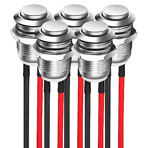 12mm Vorverdrahteter Verriegelnder Druckknopfschalter 2A 12V/24V/125V/250V AC 12mm Vorverdrahteter Verriegelnder Druckknopfschalter 2A 12V/24V/125V/250V AC
