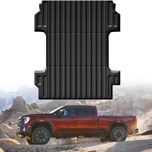AUTOBULL Truck Bed Mat Bed Liner Fit for 2020-2025 Chevrolet Silverado/GMC Sierra 2500HD 3500HD (Only Fit 6.8FT, 82.25" Bed), Not for 5th Wheel Package All Weather Protection TPE Pickup Car Bed Mat
