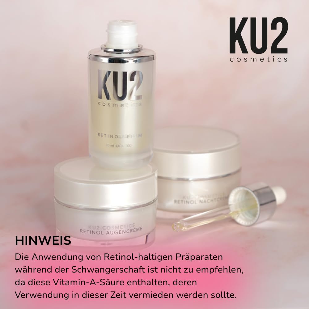 KU2 Crema notte al retinolo | Crema nutriente al retinolo per il viso con olio di jojoba | Crema anti-invecchiamento che favorisce la produzione di collagene nella pelle | Cura generale della pelle e