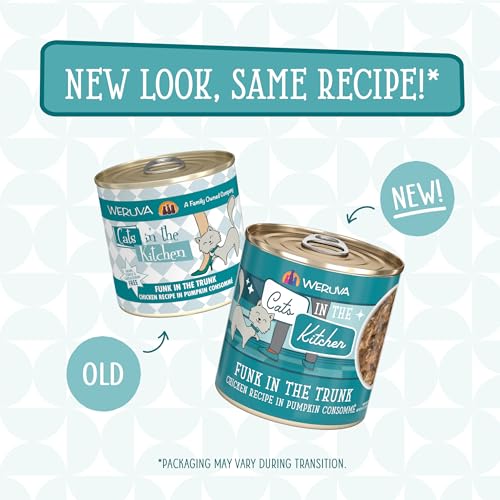 Image of Weruva Cats in The Kitchen, Funk in The Trunk Wet Cat Food, 10oz Can (Pack of 12)