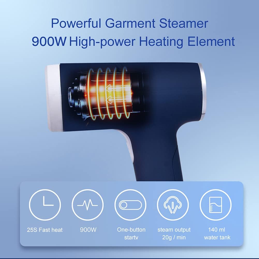 140ml Handheld Fabric Steamer 15 Seconds Fast-Heat 1200W Powerful Garment Steamer for Home Travelling Portable Steam Iron