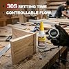 Wood Super Glue 60 Gram Clear Instant CA Glue for Woodworking Wooden Crafts Carpenters & Hobby Models, Heavy Duty Wood Furniture Repair for Chairs, Cabinets Strong All Purpose Cyanoacrylate Adhesive