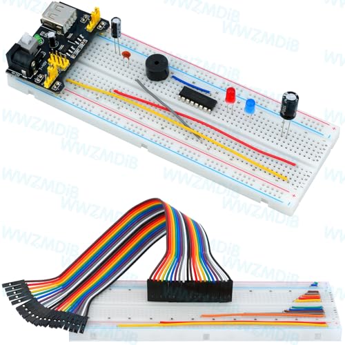 WWZMDiB 438 Pcs Electronics Breadboard Kit Beginner Starter Kit Compatible with Arduino,STM32,Raspberry Pi - Image 4
