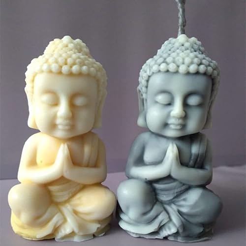 Vista 15 de Maitreya Buddha Design - Molde de vela de silicona perfumado, molde de cera de jabón perfumado, molde de silicona 3D para aroma, yeso, resina