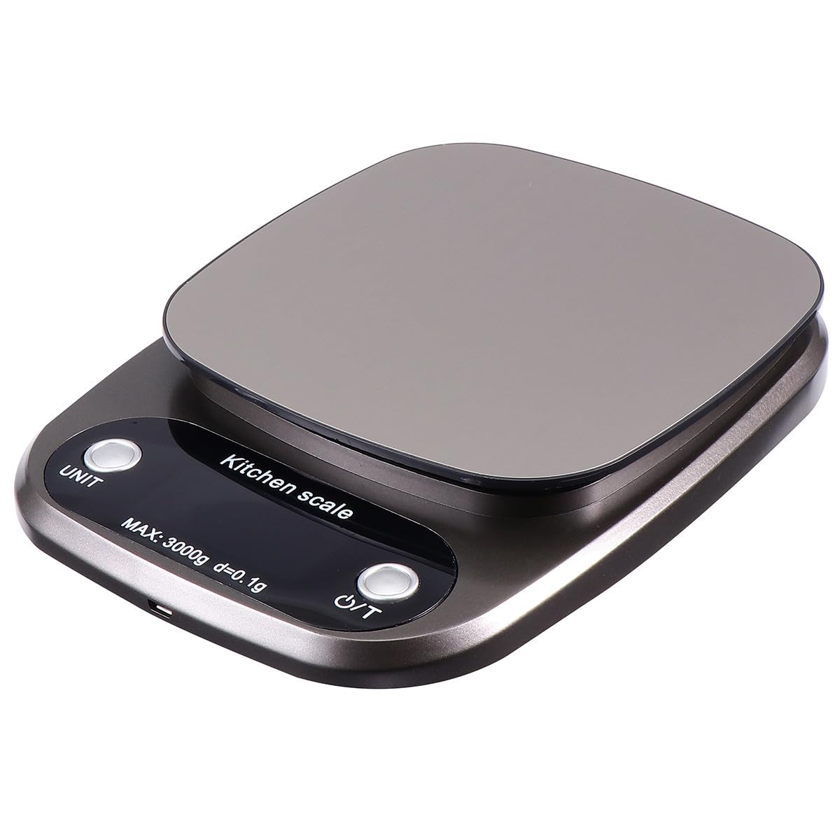 NUOBESTY Digitale Küchenwaage mit 0,1g Genauigkeit und Abs Wiederaufladbar aus Edelstahl Leichte Taschenwaage 3kg Tragkraft für Küche und Schmuckwaagenanwendung
