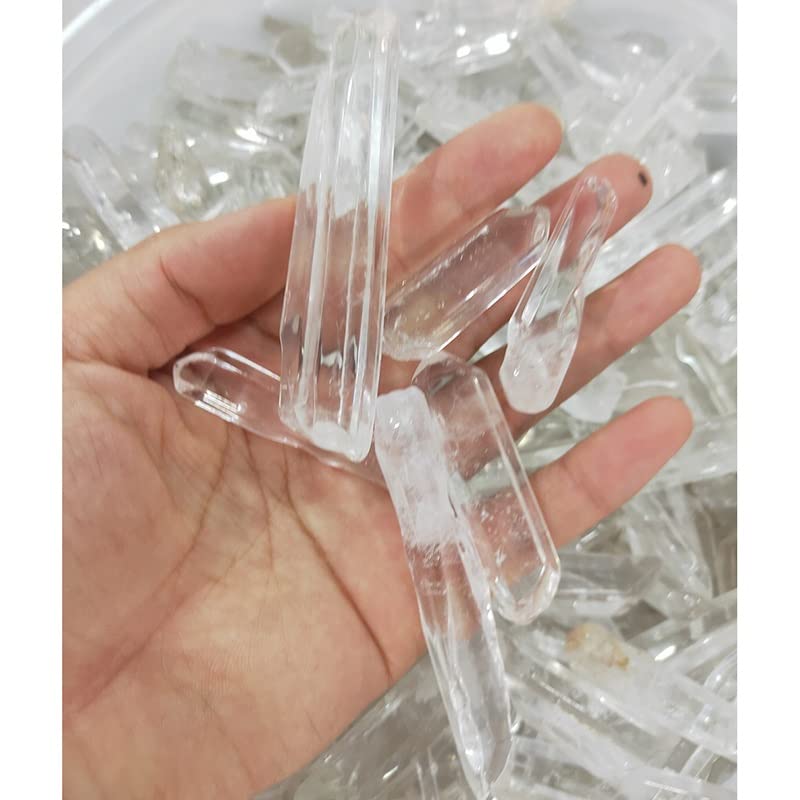 Cuarzo transparente natural en varitas de punto para muestras decorativas 4