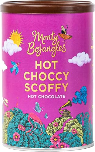 Monty Bojangles Choccy Scoffy Heiße Schokolade 250 g, Köstliche, Leckere Luxus Trinkschokolade mit Rainforest Alliance-Kakao, Reichhaltiges und Cremiges Kakaopulver, das perfekte Schokolade Geschenk Monty Bojangles Choccy Scoffy Heiße Schokolade 250 g, Köstliche, Leckere Luxus Trinkschokolade mit Rainforest Alliance-Kakao, Reichhaltiges und Cremiges Kakaopulver, das perfekte Schokolade Geschenk