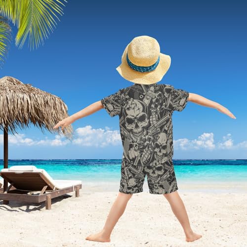 Image of visesunny Little Boys Short Sleeve T-Shirt Beach Shirts for Kids Casual Shorts Set Summer Clothes Outfits