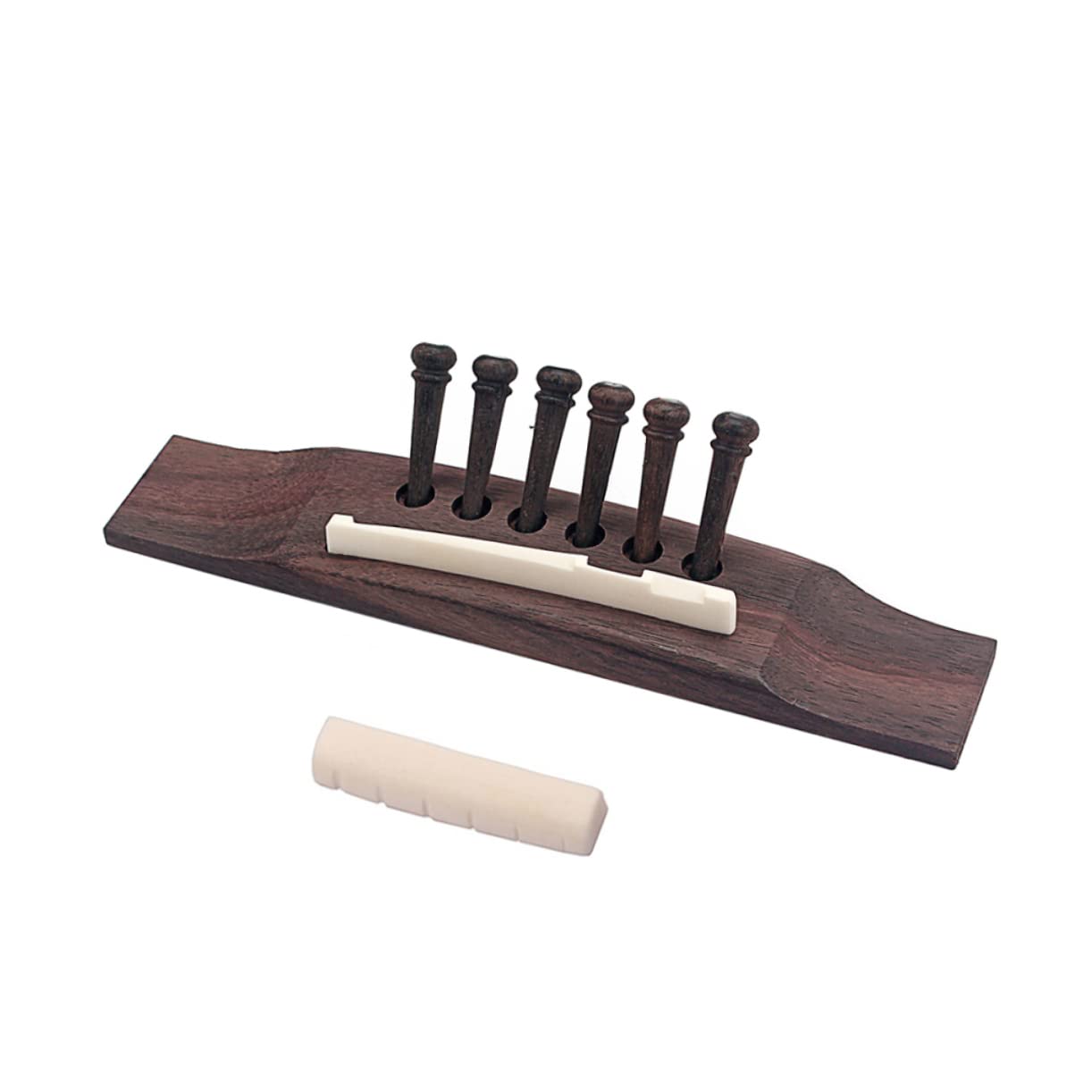 Toyvian 3 zestawy gitary, mostek kostny, gitara, akustyczna, siodło, do gitary akustycznej, mostku basowego, części T, orzech klasyczny, drewniany mostek strunowy, pusty