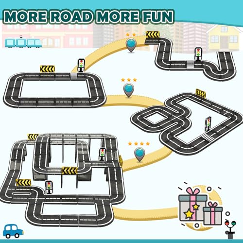 Magnetic Tiles - Road Expansion Pack, Preschool Magnet Toys for Toddlers - image 5
