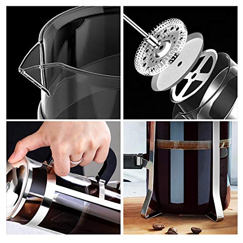 Cafetera Prensa Francesa Manual con Espumador 350 mL miniatura 3