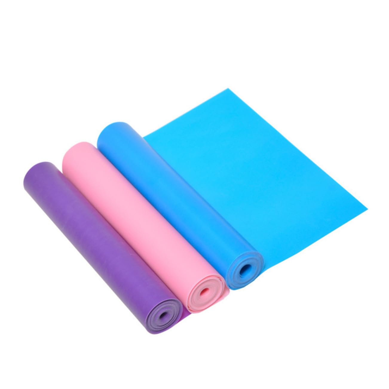 VICASKY 9 Fasce Elastiche Resistenza per Yoga Fitness e Stretching Cinghie Allenamento Antiscivolo per Migliorare Flessibilità e Colori Blu Rosa