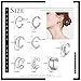 IRONBOX 9Pcs Ear Cuff Earrings for Women 14K Silver Ear Cuff Non Piercing Cartilage Clip Cuff Earrings Fake Earrings