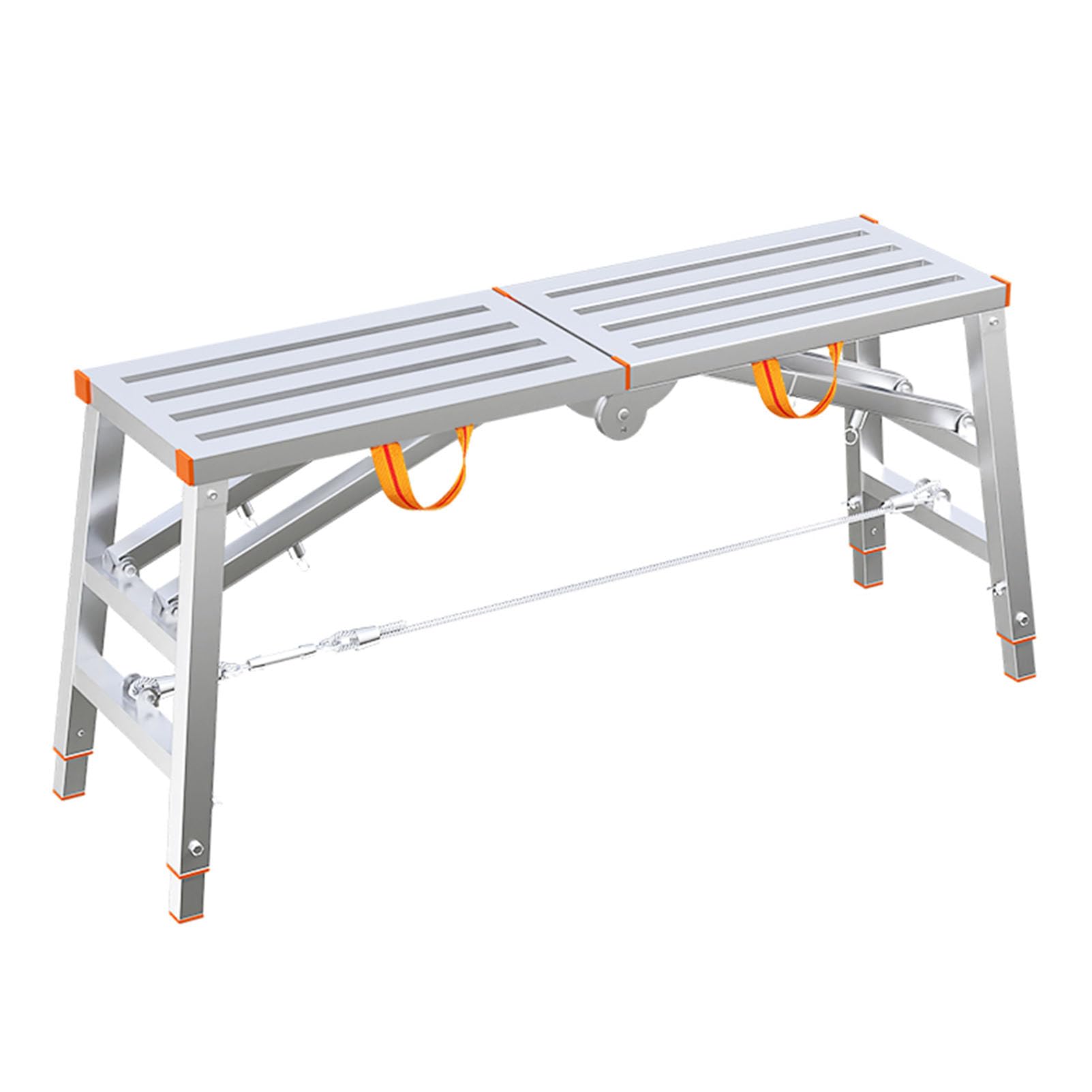 Plataforma de trabajo de altura ajustable para equipos de andamios, Escalera y taburete de torre de andamio plegable multiusos portátil Escalera de tijera de aluminio y taburete pintar paneles de ye