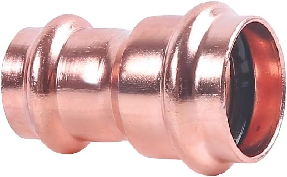 EZFLUID (10Pcs) 1" x 1/2" Copper Press Reducer Coupling,No Lead Copper