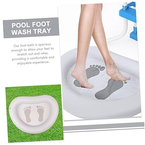 Set de piscina inflable para pies con bandeja espaciosa miniatura 4