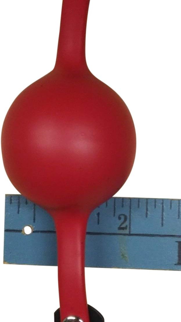 Super Grip™ Ball Gag - Red Ball - Black PVC (2 Inch Red Ball)
