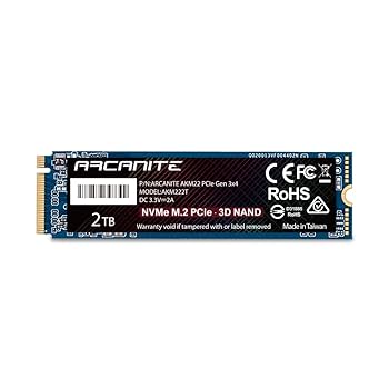 Amazon | ARCANITE SSD 2TB PCIe Gen 3.0 ×4 NVMe 内蔵M.2 2280