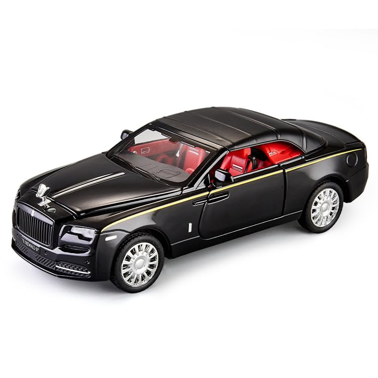 Image of Invite 1:32 Scale Rolls‑Royce Dawn | Alloy Metal Pull Back Toy Car with Light & Sound | Openable Doors, Bonnet & Trunk | Removable Roof | Collector & Cake Decoration Toy [Colors as Per Stock]