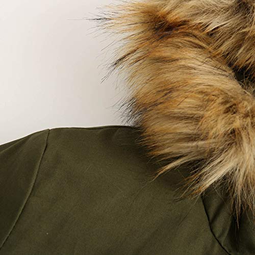 LUGOGNE Winter Coats for Women Warm Hooded Outerwear Solid Thick Padded Jacket Loose Fleece Oversized Hooded Coat