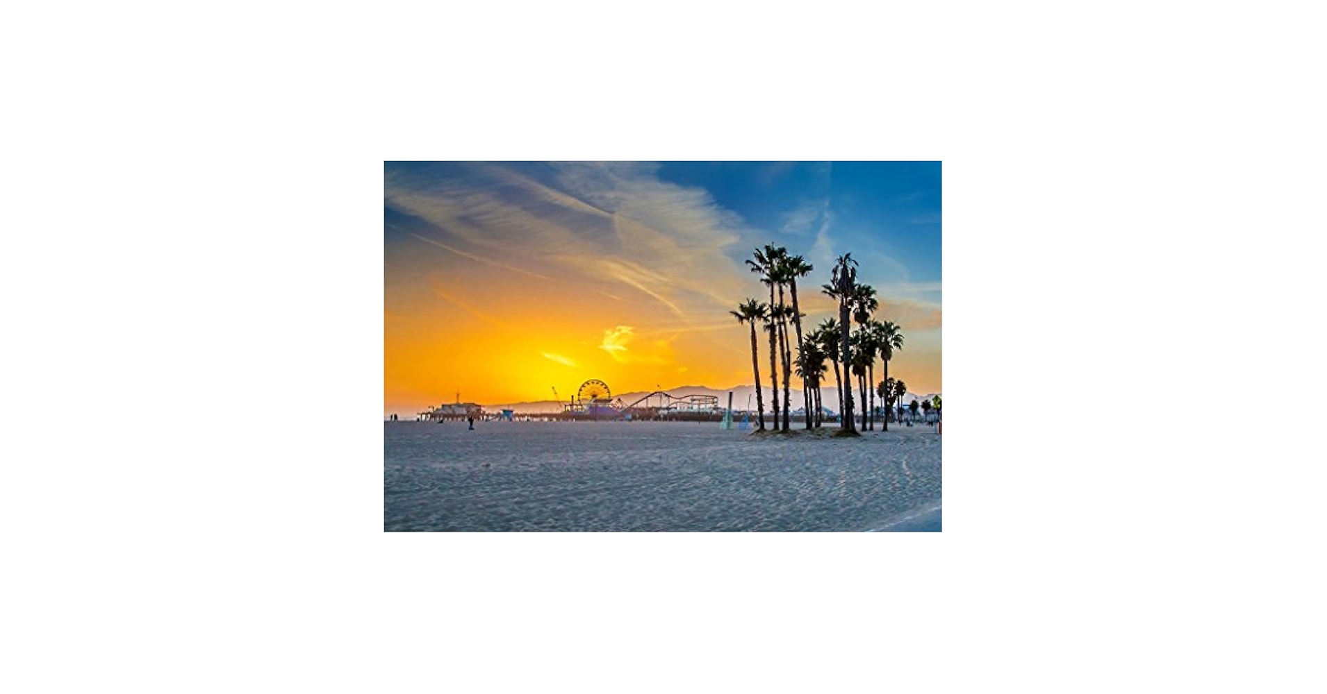 Amazon.co.jp: ベニスビーチ カリフォルニア観覧車 日没風景