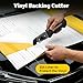 TECKWRAP Vinyl Backing Cutter Knife for Car Wrap Utility Knife Backslitter Tool Liner Safety Cutter Aluminum Handle Back Paper Slitting Knife, Smooth Cuts in Vinyl and DIY Projects