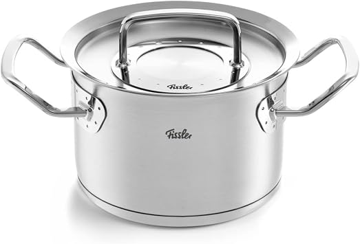 Fissler original professional collection/stainless steel pot set 3-piece pots with metal lids (1 cooking pot 1 roasting pot 1 stem casserole) - induction