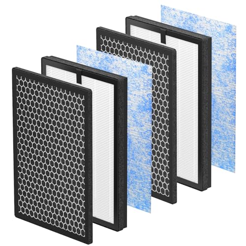 Air Max 8L Filter Compatible With Okaysou Airmax 8L Air Purifier Strong Efficiency 3-in-1 Filtration System 2 HEPA with Blue Ultrafilter & 2 Double Carbon Particles Activated Carbon Filter AirMax8L