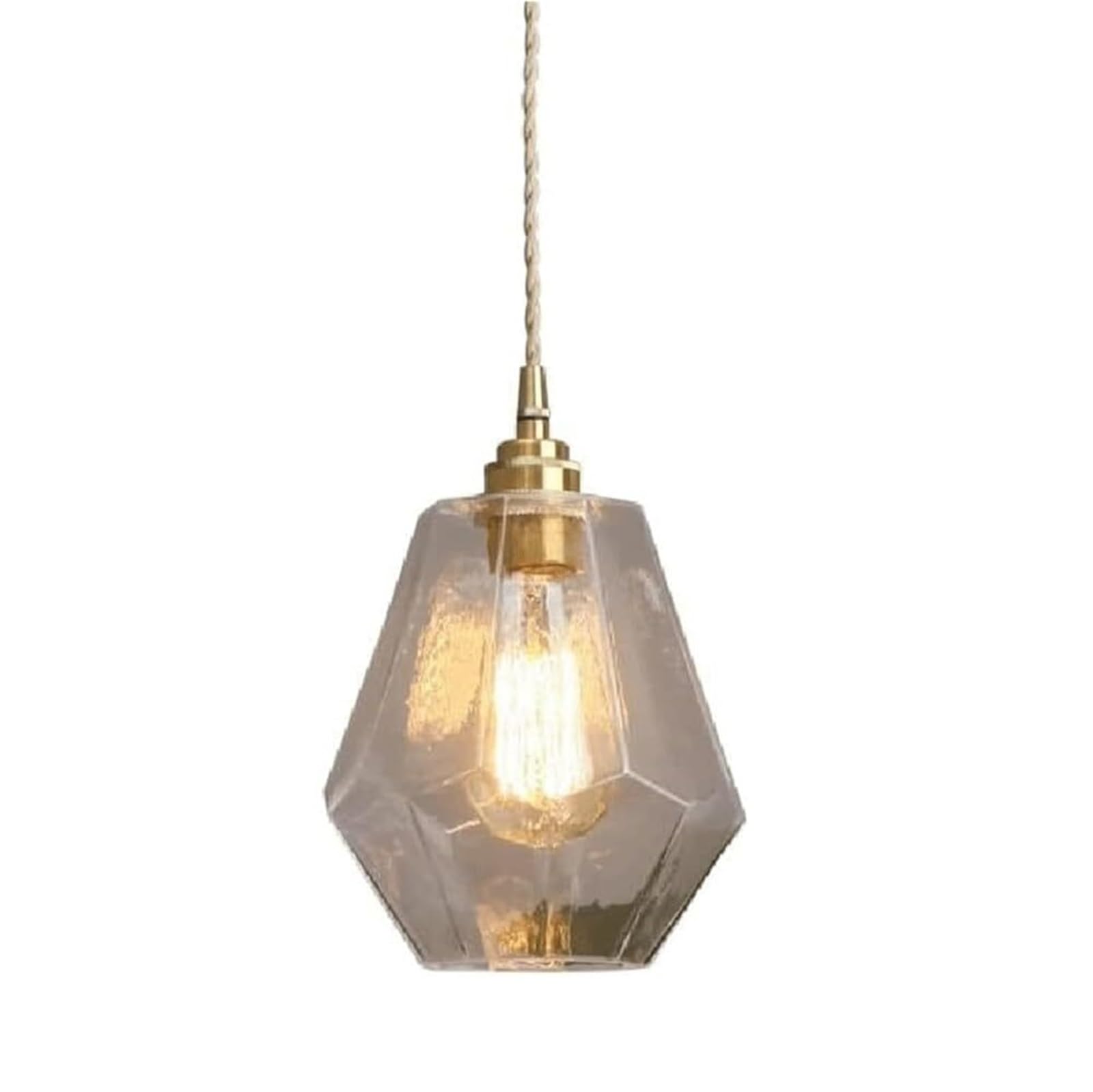 Lampe suspendue en verre pour îlot de cuisine et bar ambiance vintage