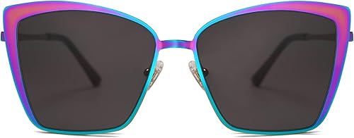 SOJOS Cateye SJ1086 - Gafas de sol para mujer, montura de metal con lentes espejadas a la moda