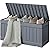 Devoko 78 Gallon Deck Box, Waterproof Resin Outdoor Storage Box for Outside and Patio, Outdoor Storage Bench Lockable for Patio Furniture, Garden Tools and Pool Supplies (Grey, 78 Gallon)