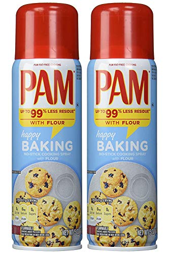 Comparison: Best Non Stick Spray For Baking 2 Pam No-Stick Cooking Spray - Happy Baking - With Flour - Net Wt. 5 OZ (141 g) Each - Pack of 2