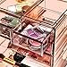 Sorbus Acrylic Makeup Organizer - Organization and Storage Case for Cosmetics Make Up & Jewelry - Big Clear Makeup Organizer for Vanity, Bathroom, College Dorm, Closet, Desk (3 Large, 4 Small Drawers)