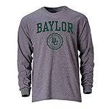 Ivysport Baylor University Bears Long Sleeve Adult Unisex T-Shirt, Heritage, Charcoal Heather, Small