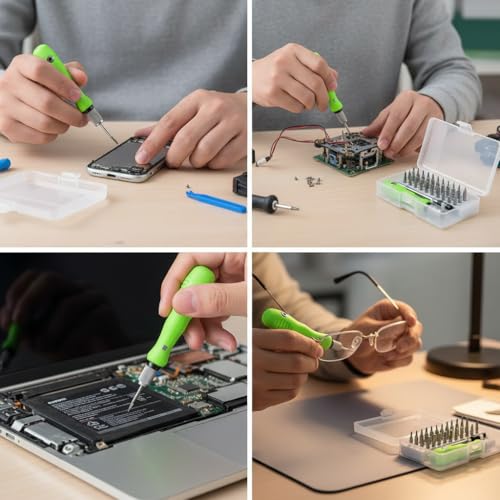 Image of Sulfar 32 in 1 Interchangeble Multipurpose Mini Screwdriver Set Magnetic Slot Wrench Bits Repair Tools Kit Set Combination Screwdriver Set for Home Appliance,Laptop,Mobile,Computer