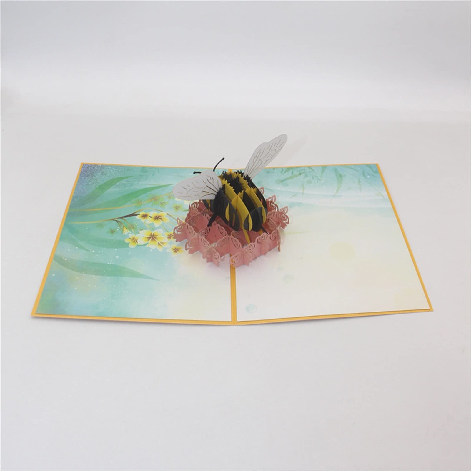 Carte de mariage Cartes de vœux 3D découpé au laser à la main coloré Abeille Papier Invitation Cartes de vœux Carte postale + Enveloppe Enfants Petite amie Fête d'anniversaire Cadeau Carte de vœux Inv