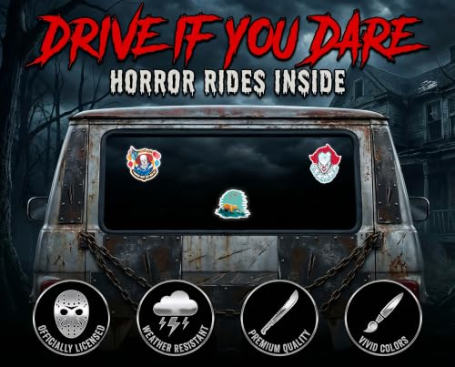 Image of Elektroplate IT Pennywise Creepy Clown Premium Dynamic Car Decal Set of 3