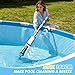 Imagen de 3 en 1 Limpiafondos para Piscina Inalámbrica con Mango Telescópico Aspirador Bateria Recargable Portátil Piscinas Fondos para SPA Eliminar Arena y Residuos