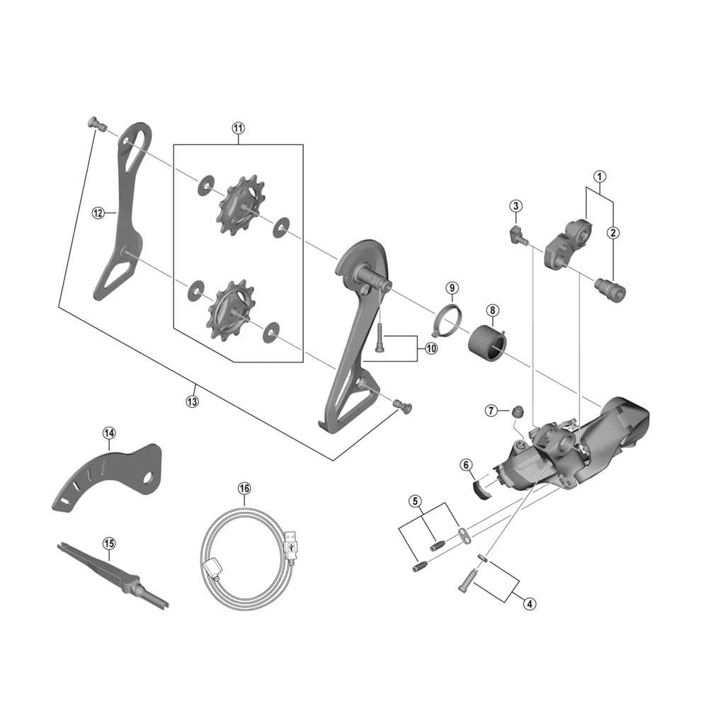 Shimano Spares RD-R9250 bracket axle unit for normal type